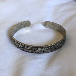 Silver embellished boho cuff